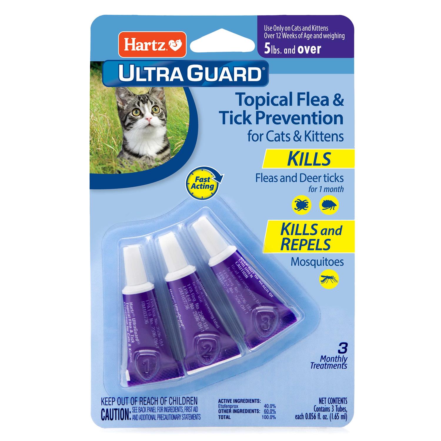 Hartz UltraGuard Topical Flea and Tick Prevention for Cats - Pet Supplies online store