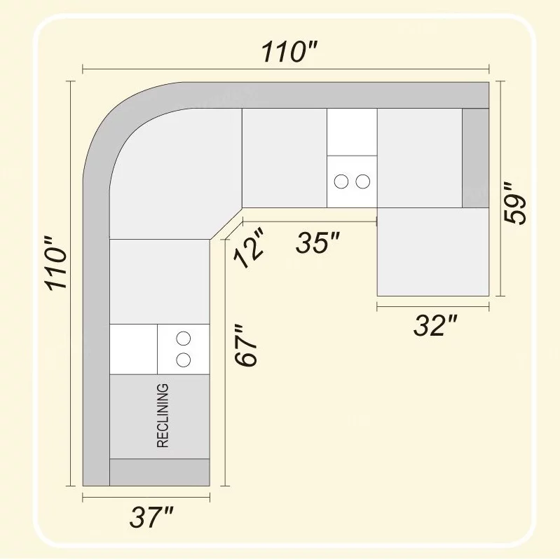 5pcs Brown Bonded Leather Reclining Sofa Set Includes a Push-back Chaise