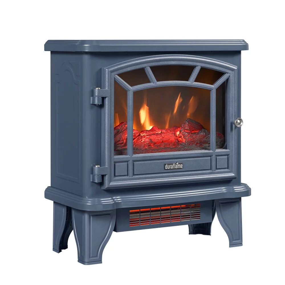 Duraflame 1,000 sq ft Infrared Quartz Electric Fireplace Stove Heater, Blue
