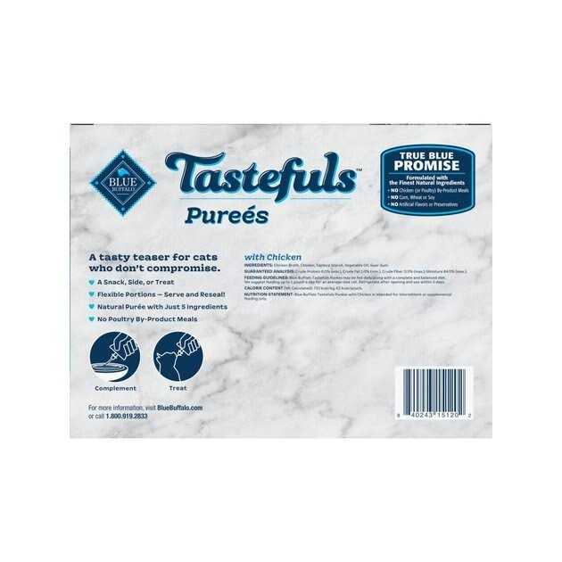 Blue Buffalo Tastefuls Purees Adult Cat Food Topper 12 CT - Pet Supplies online store