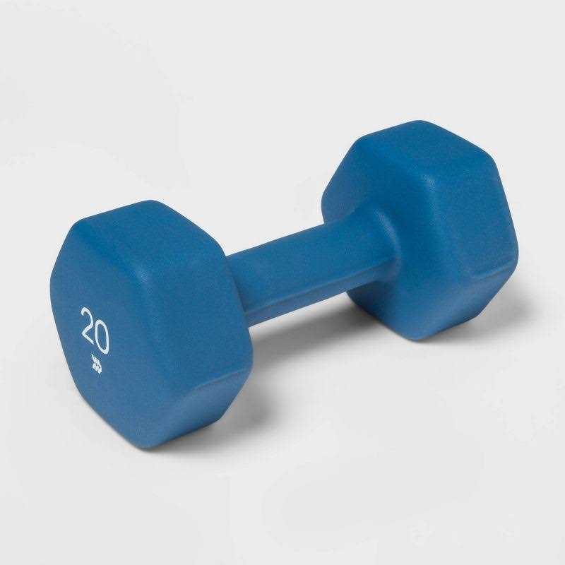 All In Motion Neoprene Dumbbell 20lbs Blue - Sports Supplies Online Store