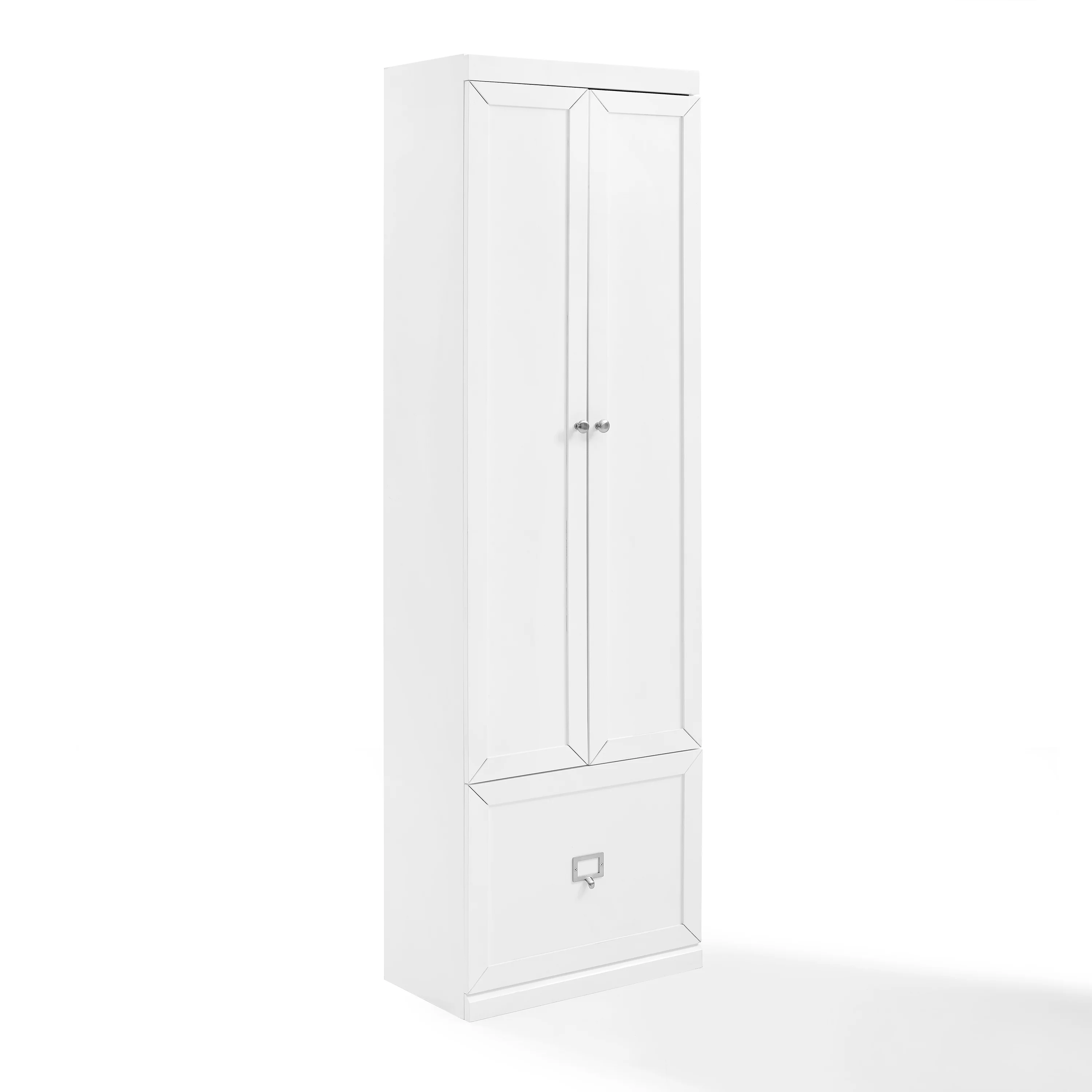 Crosley Furniture Harper Wood Convertible Pantry Closet in White