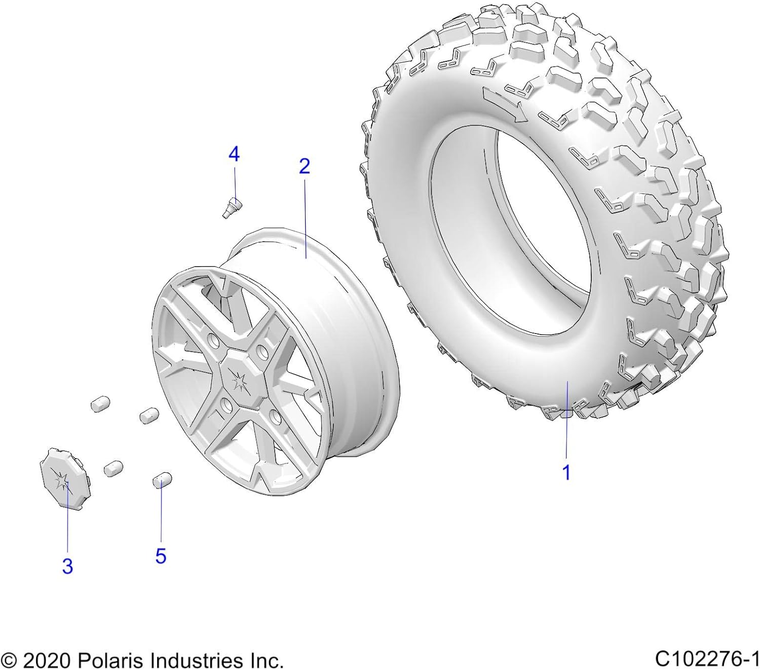 Polaris Off Road Carlisle PxT AT E-Mark Tire, 26x9-R14, Part 5415792