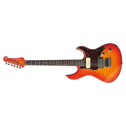 YAMAHA 6 String Solid-Body Electric Guitar, Right, Translucent Black, 612VII (PAC612VIIFM TBL)