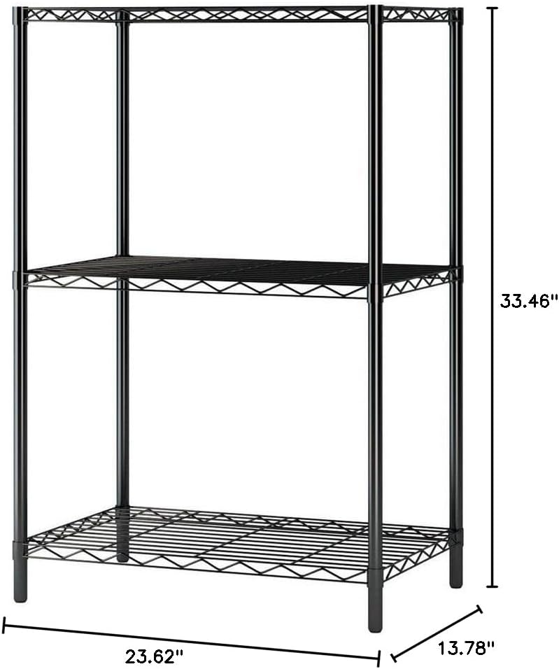 3-Shelf Heavy Duty Storage Shelving Unit Steel Organizer Wire Rack