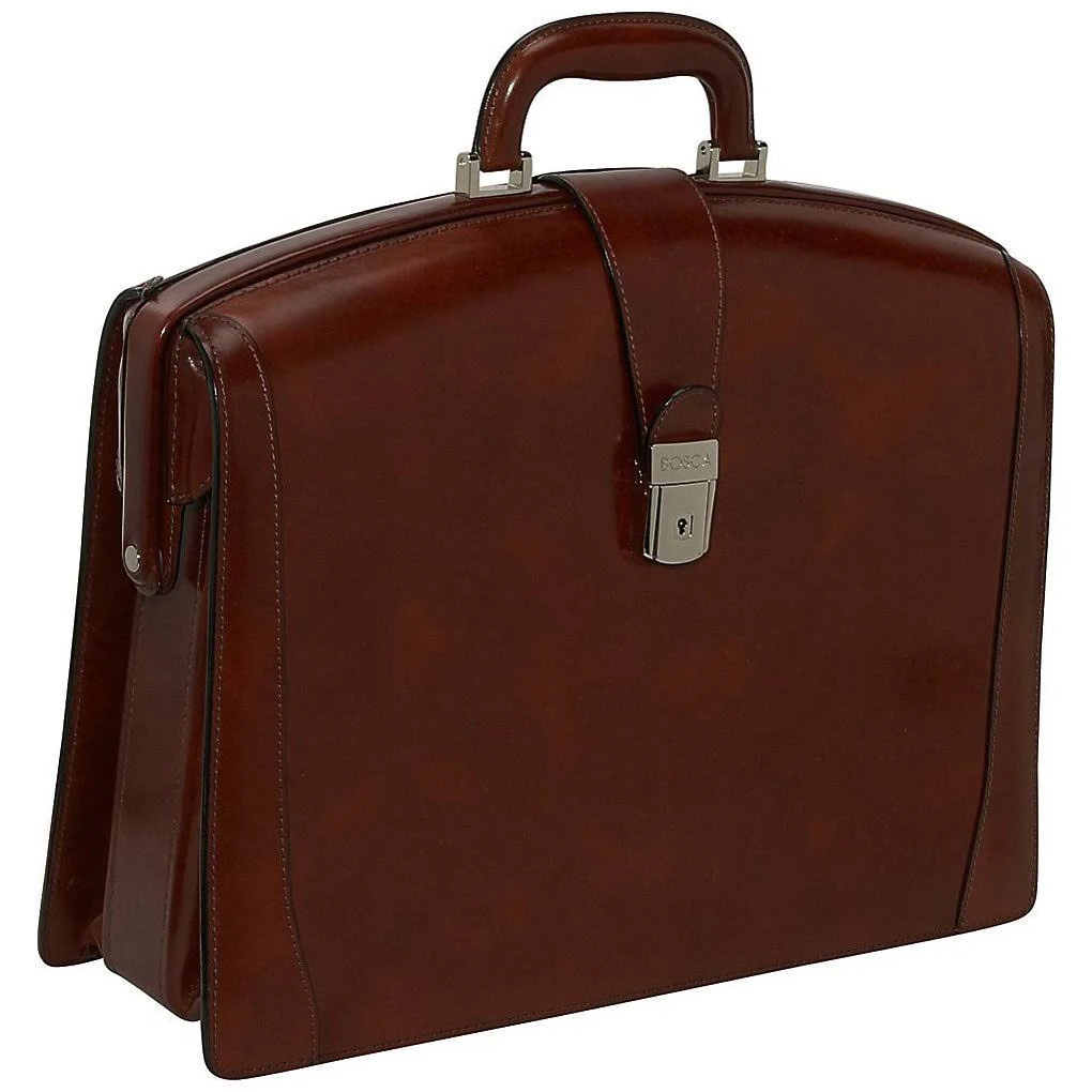 Bosca Old Leather Partners Brief Dark Brown