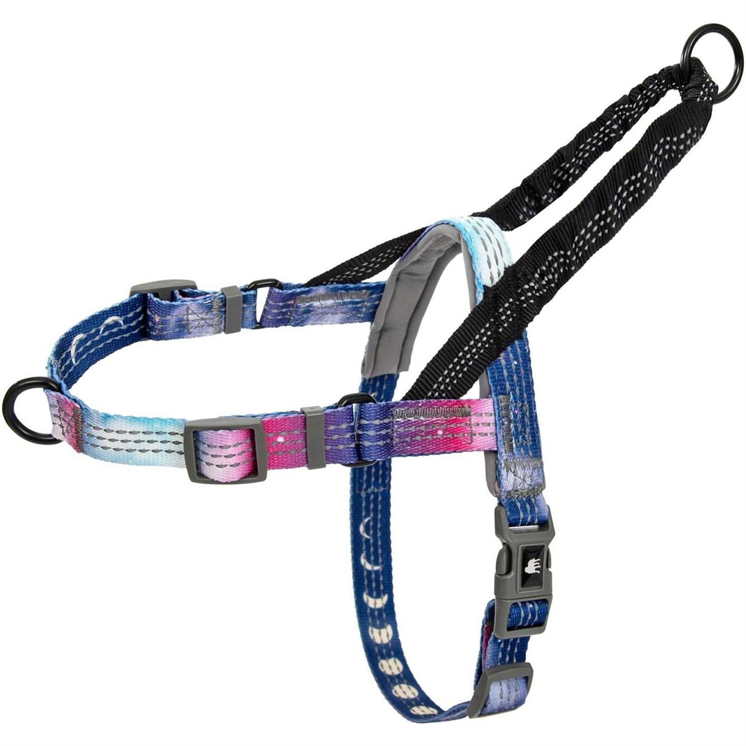 Leashboss Pattern Reflective No Pull Dog Harness with Bungee Handle, Rear and Front Clip Attachment - Pet Supplies online store