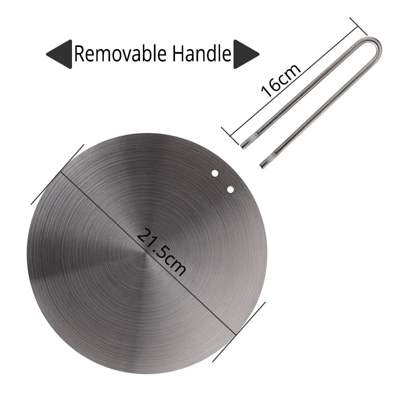 Stainless Steel Gas and Electric Stovetop Heat Diffuser Ring Plate Removable 21.5cm