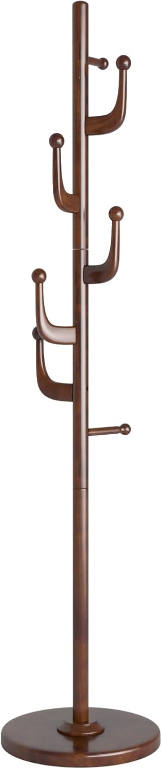 Coat Rack Minimalist Coat Rack Stand Freestanding Wood Simple Coat Tree Hall Tree Coat Rack Coat Stand for Hallway Entryway Bedroom Office Clothes Jacket Bags Brown