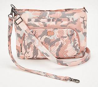 Lug RFID Shoulder Bag with 2 Straps - Samba XL ,Camo Rose