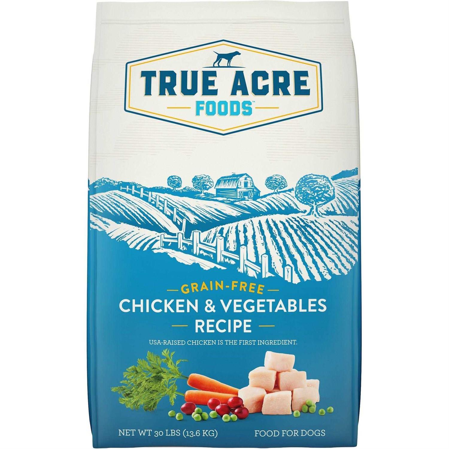 True Acre Foods Grain-Free Chicken & Vegetable Dry Dog Food - Pet Supplies online store