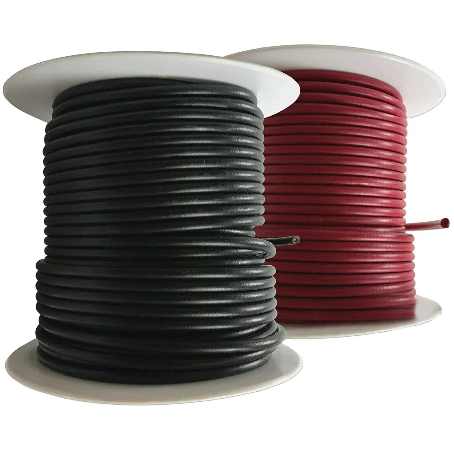 Red & Black 14 Gauge AWG Primary Electrical Wire 100 FT Each - Automotive Stranded Copper - MADE