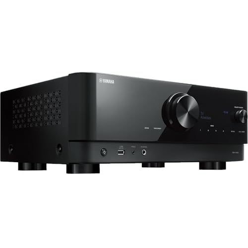 Yamaha RX-V4A 5.2-Channel Surround Sound Network AV Receiver with MusicCast Built-in Wi-Fi and Bluetooth Streaming Home Theater System Bundle with Accessories