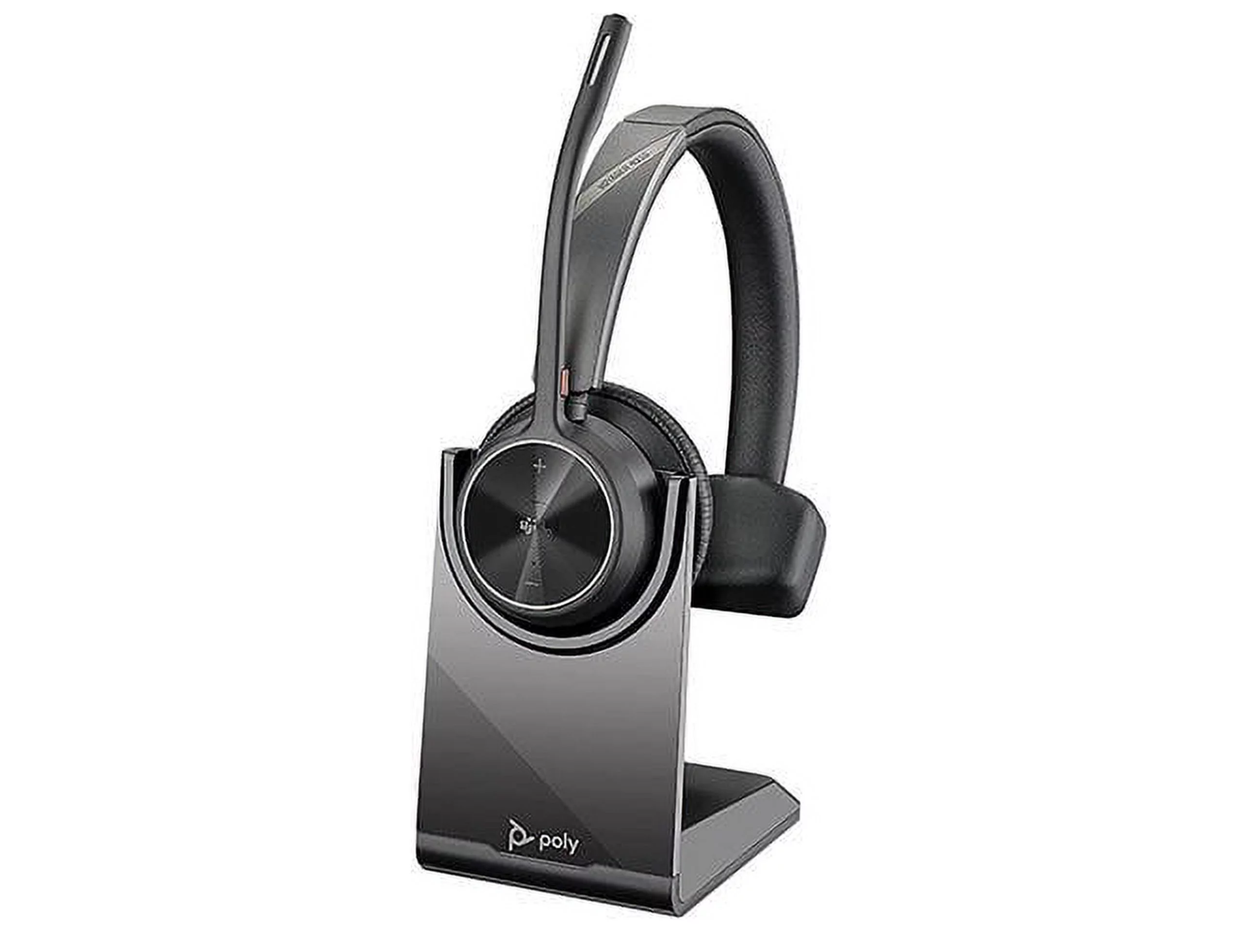 Poly - Voyager 4310 UC Wireless Headset + Charge Stand (Plantronics) - Single-Ear Headset- Connect to PC/Mac via USB-A Bluetooth Adapter, Cell Phone via Bluetooth-Works w/Teams (Certified), Zoom&More
