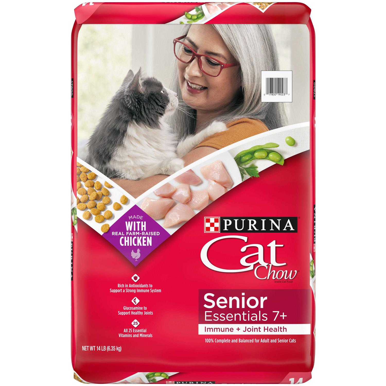 Purina Cat Chow Senior Essentials 7+ Immune + Joint Health Dry Cat Food - Pet Supplies online store