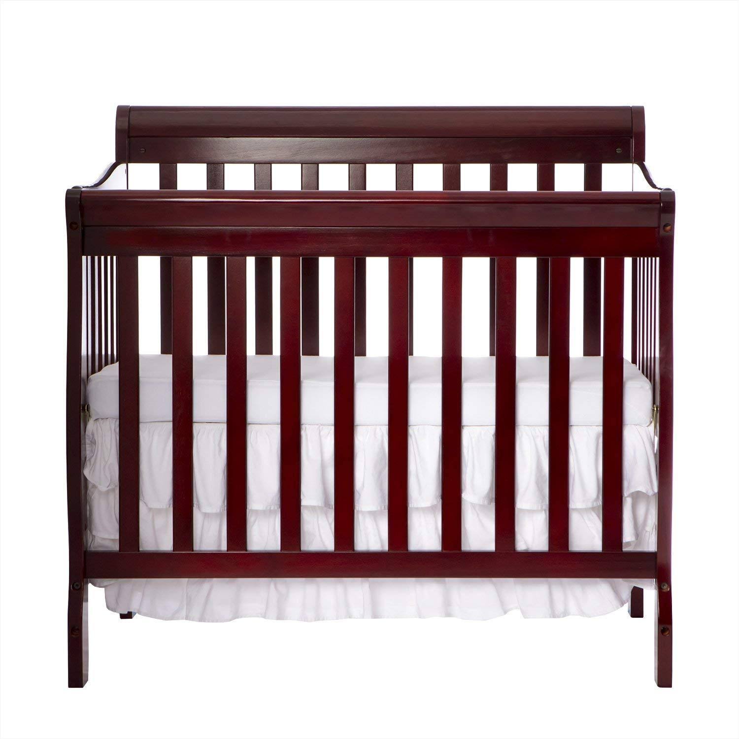 Dream on Me 4 in 1 Aden Convertible Mini Crib, Cherry