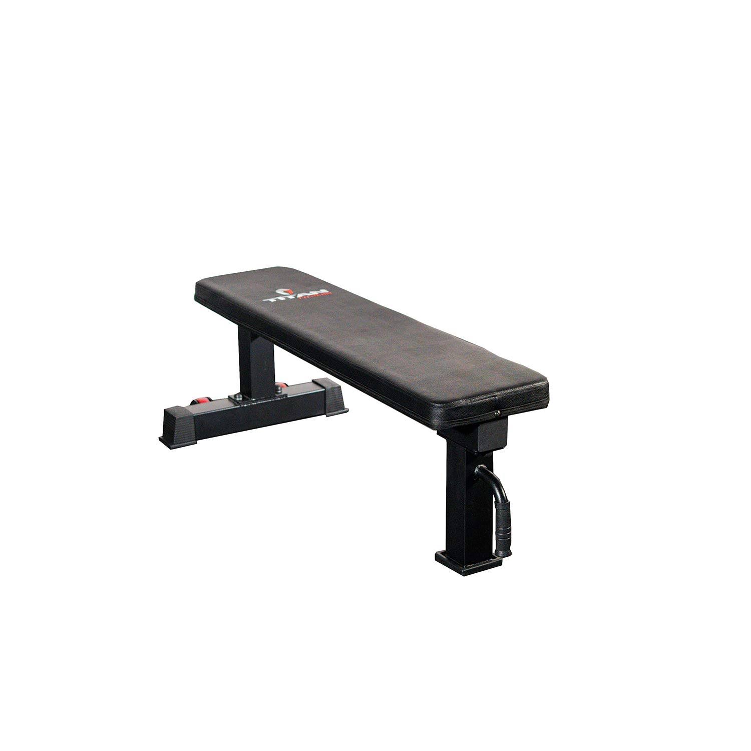 Titan Fitness Tri-Pod Competition Flat Workout Bench, Rated 1,000 lb Utility