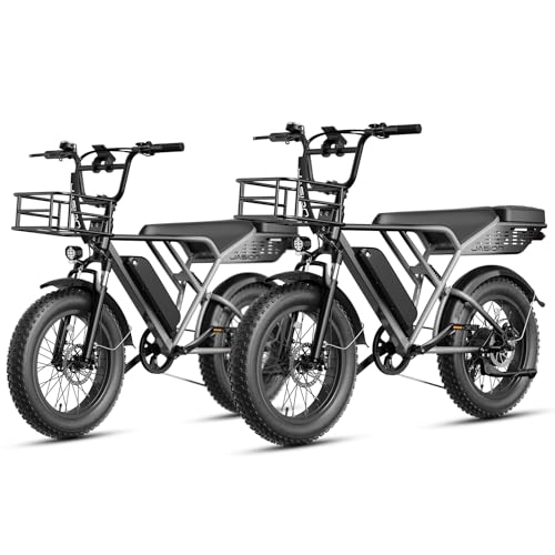 Jasion RetroVolt Electric Bike for Adults,【1500W Peak Motor & 30MPH & 70Miles】 Electric Dirt Bike,Dual Suspension Ebikes for Adults, 20