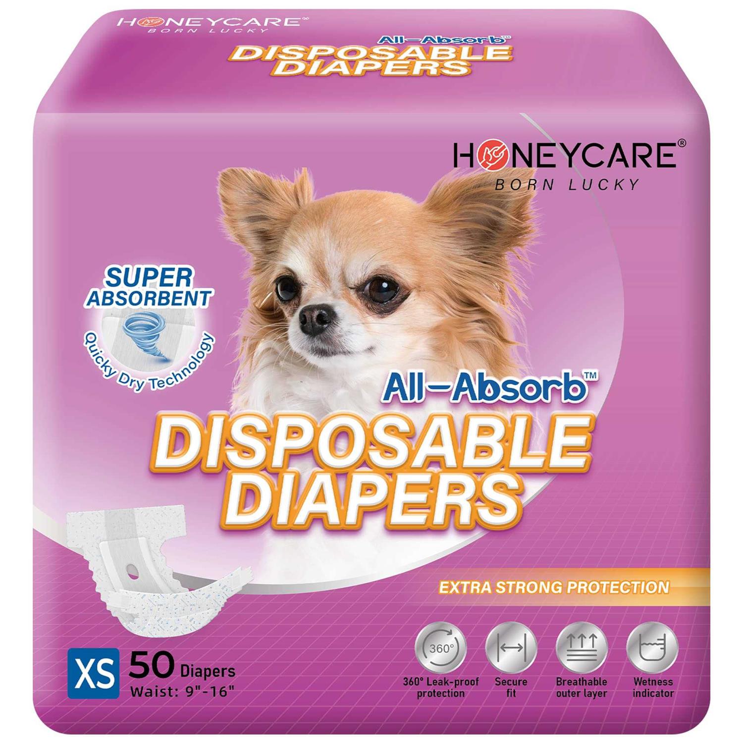 Honey Care All-Absorb Disposable Female Dog Diapers - Pet Supplies online store