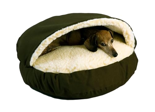 Snoozer Luxury Microsuede Cozy Cave Pet Bed, Small, Buckskin