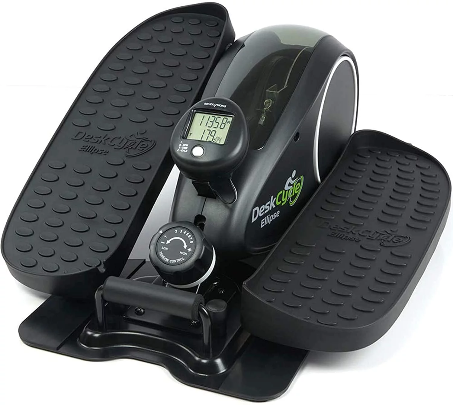 DeskCycle Ellipse Under Desk Elliptical Machine - Get Fit While You Work with Our Compact Mini Seated Elliptical Machine - Burn Calories, Boost Energy, Tone Muscles, and Increase Productivity, Black
