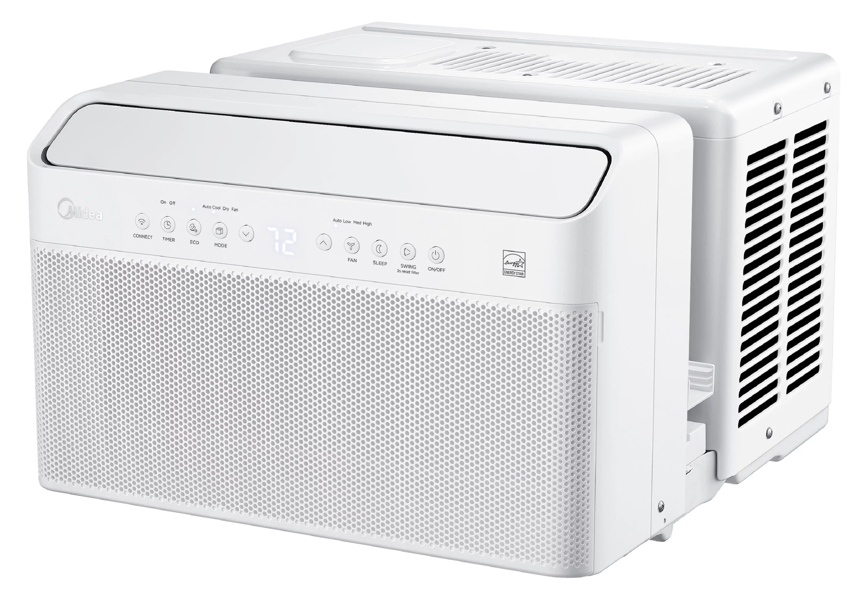 Restored Midea 10,000 BTU Smart Inverter U-Shaped Window Air Conditioner, 35% Energy Savings, Extreme Quiet, MAW10V1QWT (Refurbished)