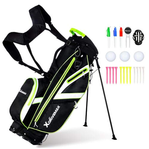 Golf Bag – Stand Bag & 15 Way Cart Bag for Men & Women, Lightweight, with Rain Cover, Cooler, Accessory Kit | Premium Golf Club Bags