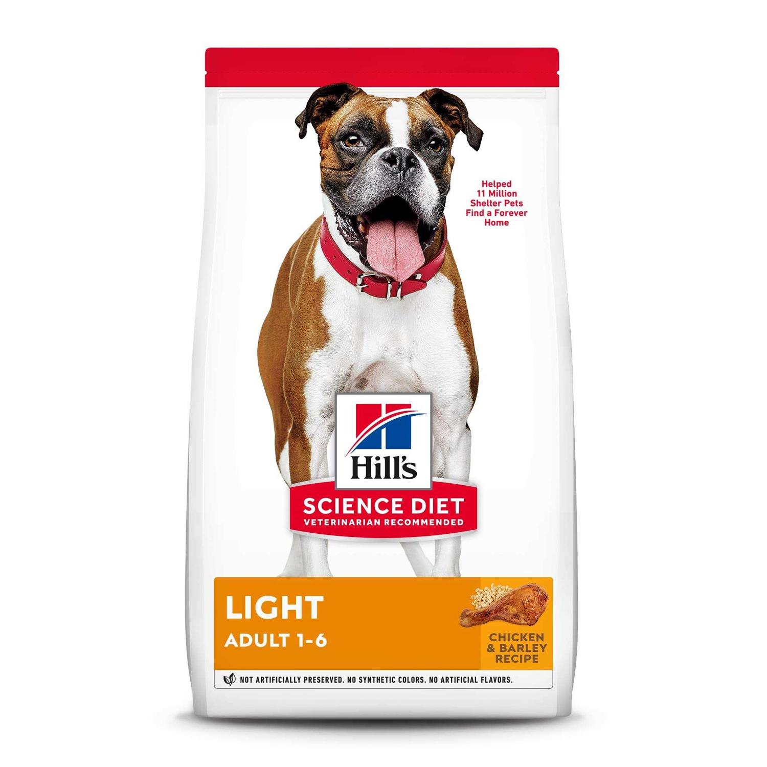 Hill's Science Diet Adult Light Chicken Meal & Barley Dry Dog Food - Pet Supplies online store