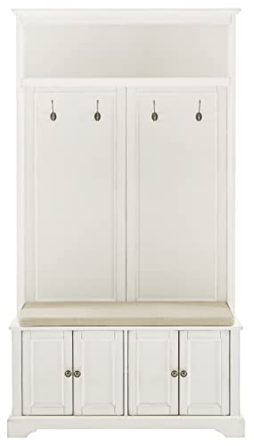 Crosley Furniture Holbrook Hall Tree, Distressed White