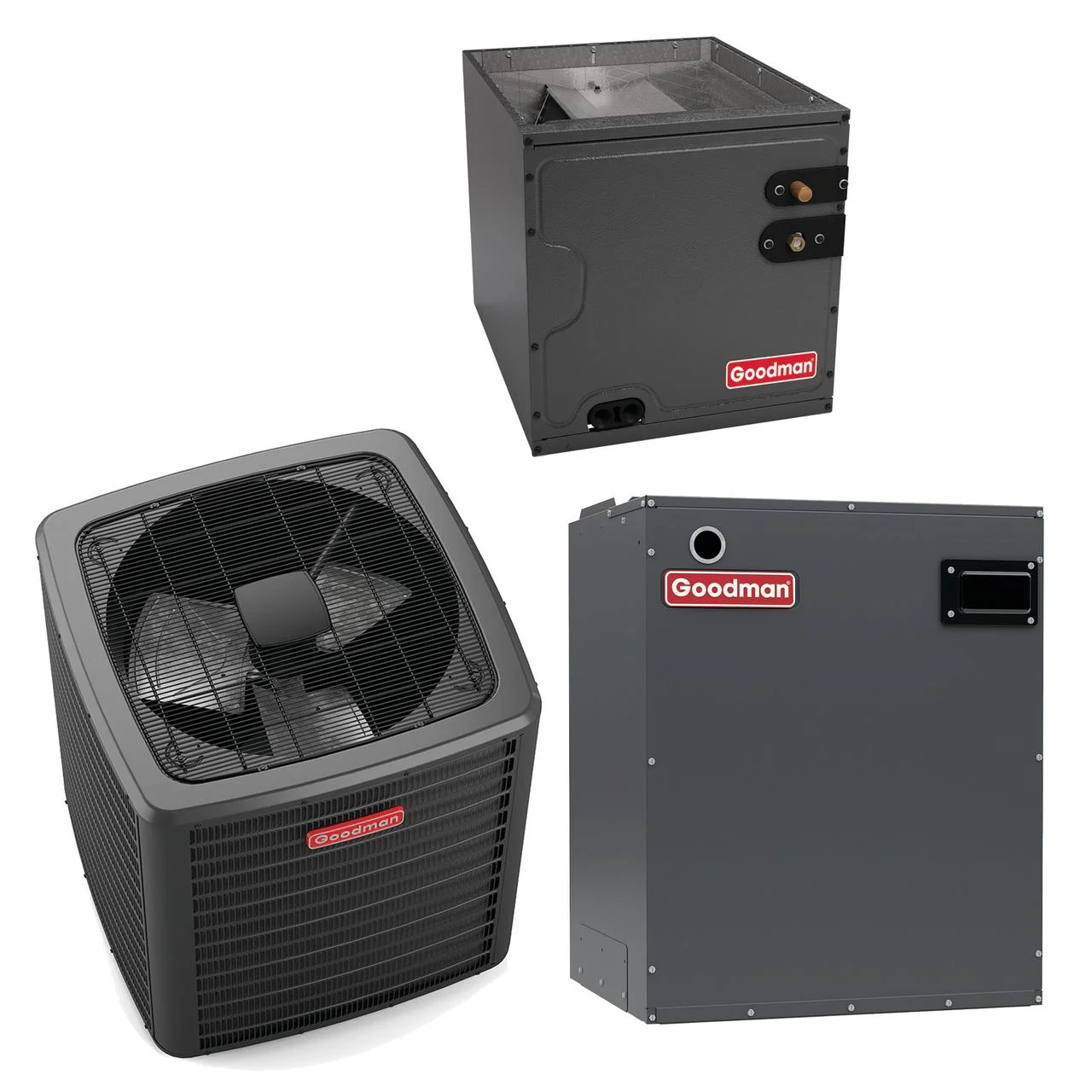 Goodman Classic Series 1.5 Ton 15.2 SEER2 Air Conditioning System (1200 CFM) - GSXB401810 - CAPTA1818B4 - MBVC1201AA-1