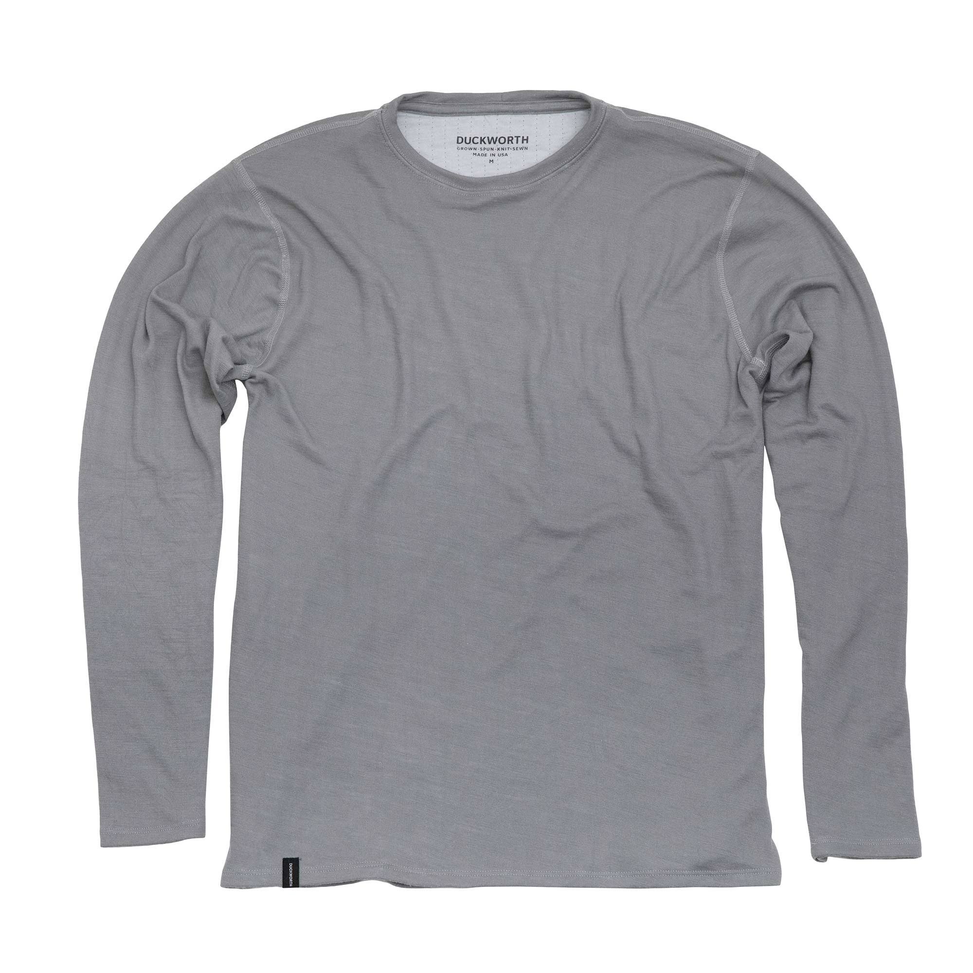 Duckworth Men&s Comet Crew | Hydroply Fabric, Fast-Wicking Poly, Standard Gray / XL