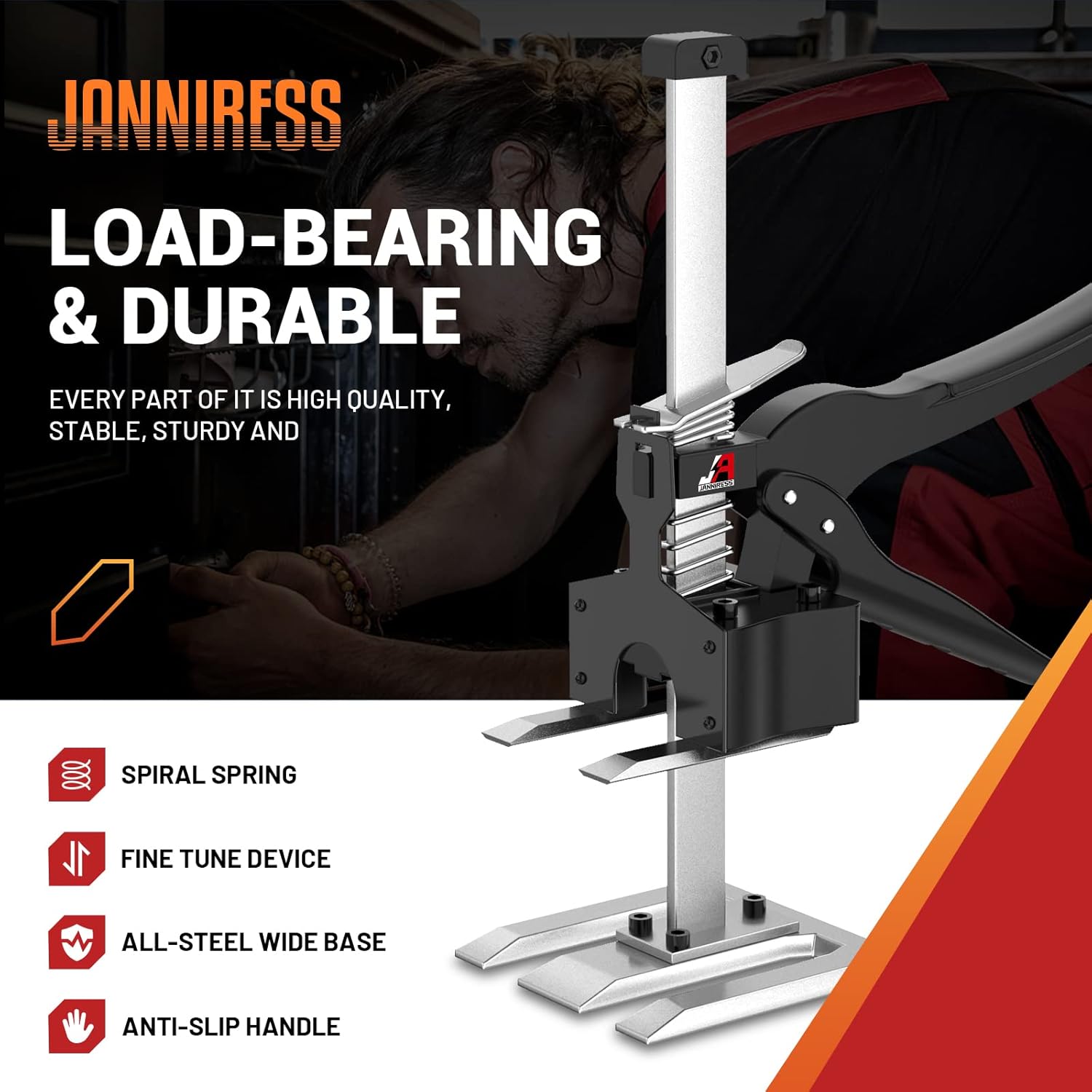 Labor Saving Handle 2 Pack,12 in Construction Jack,Multifunctional Furniture Lifter Jacks for Installing Cabinets and Wall Tile Height Adjuster Handheld Tool, Load 440LBSa