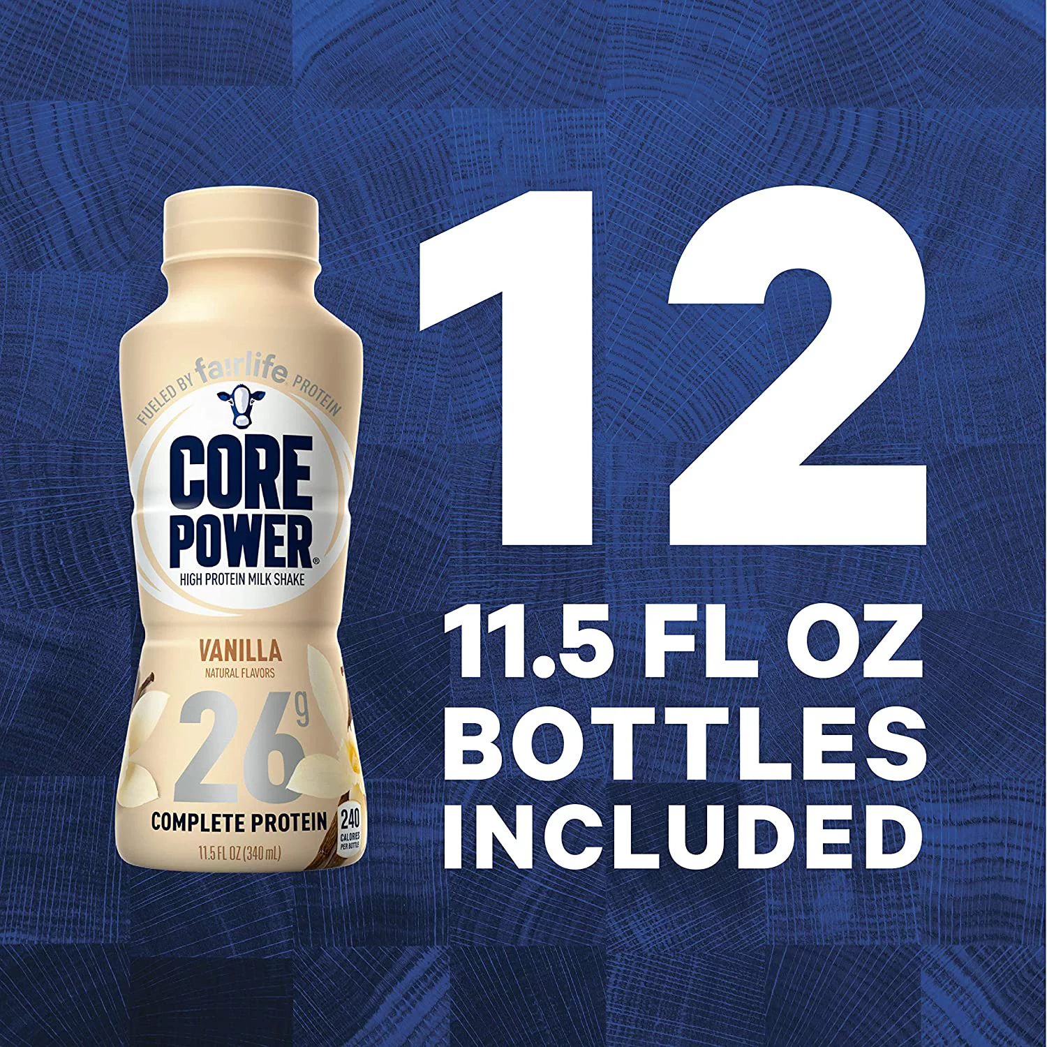 Core Power Protein Shakes (26g), Vanilla, No Artificial Sweeteners, Ready To Drink for Workout Recovery, 11.5 Fl Oz (Pack of 12)