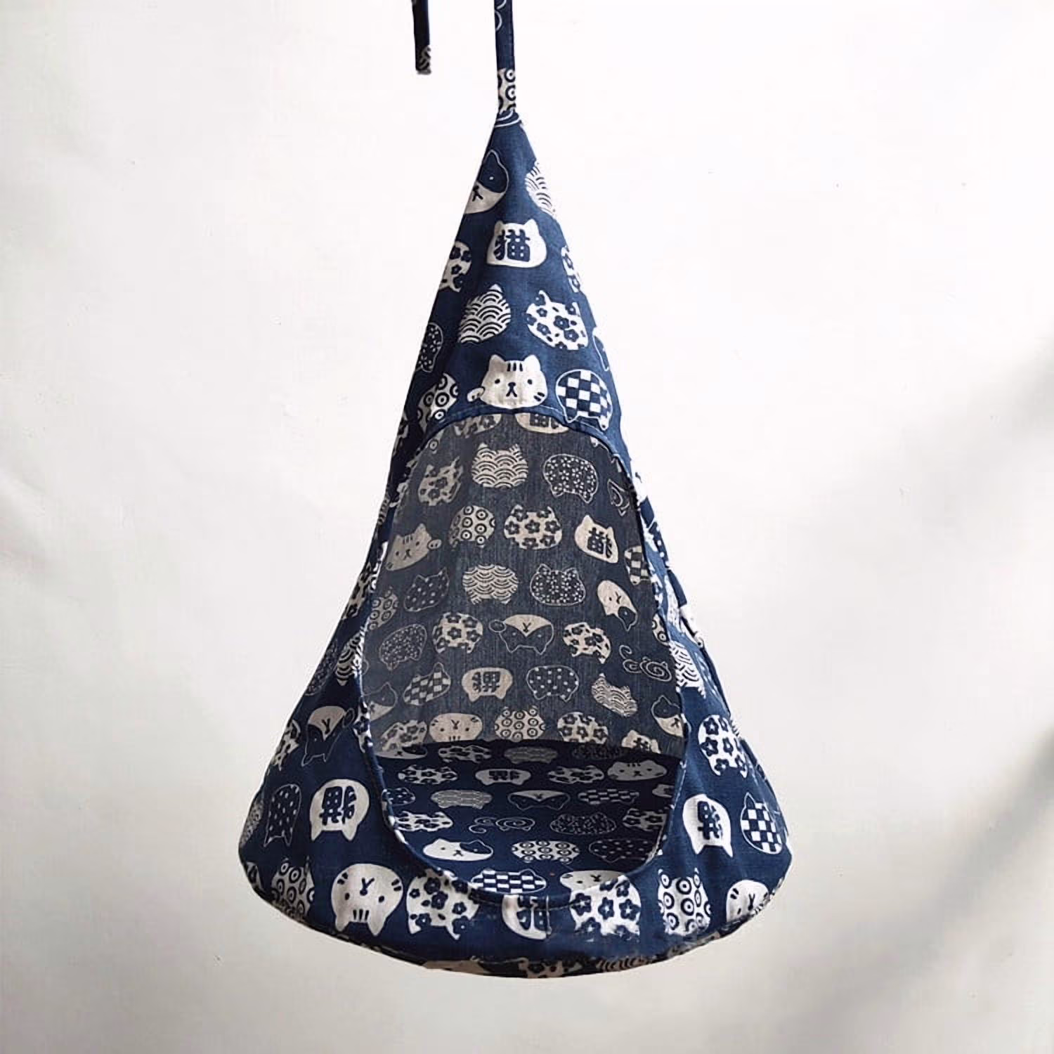 Breathable Cat Hammock Bed Comfortable Hanging Pet Hammock Bed Swing for Cats Small Dogs Rabbits, Blue cat Head