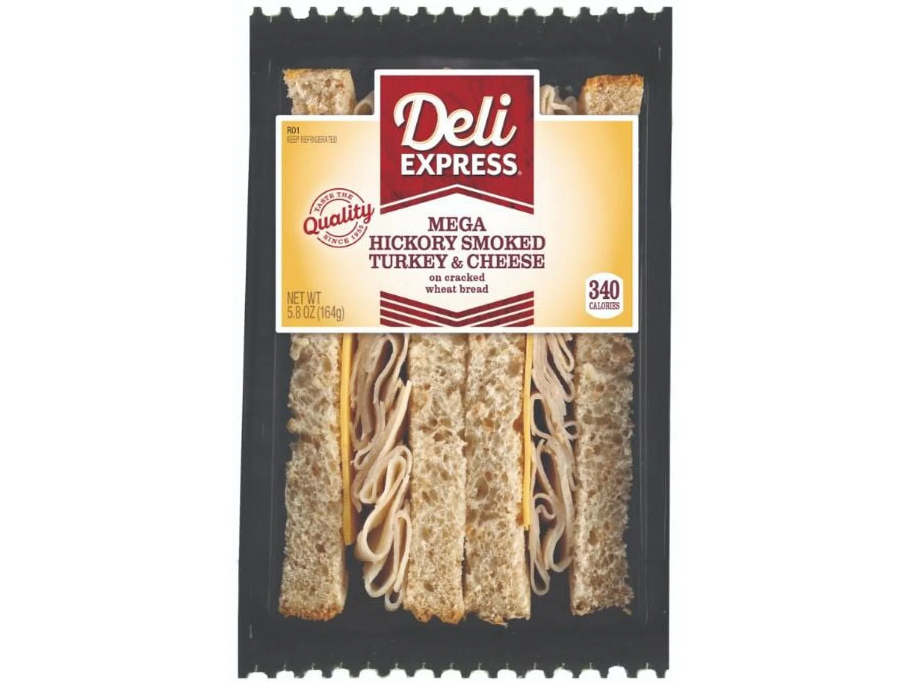 Deli Express Mega Smoked Turkey & Cheese 5.8oz (PACK OF 8)