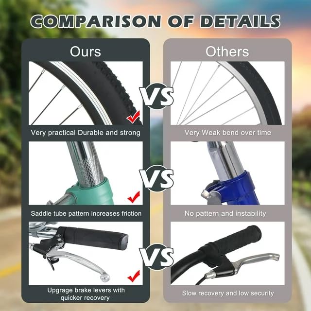 LILYPELLE Adult Tricycles 7 Speed 20/24/26 Inch Three Wheel Bike Cruiser Trike with Low-Step Through Frame/Large Basket for Men, Women, Seniors