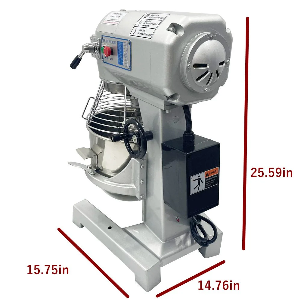 INTSUPERMAI Dough Kneading Machine Commercial Food Mixer 10L Gear Driven Bakery Blender