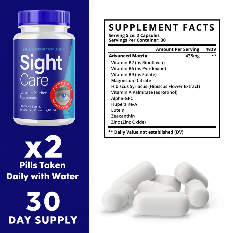 Sight Care Eye Supplement for Vision Health (60 Capsules)