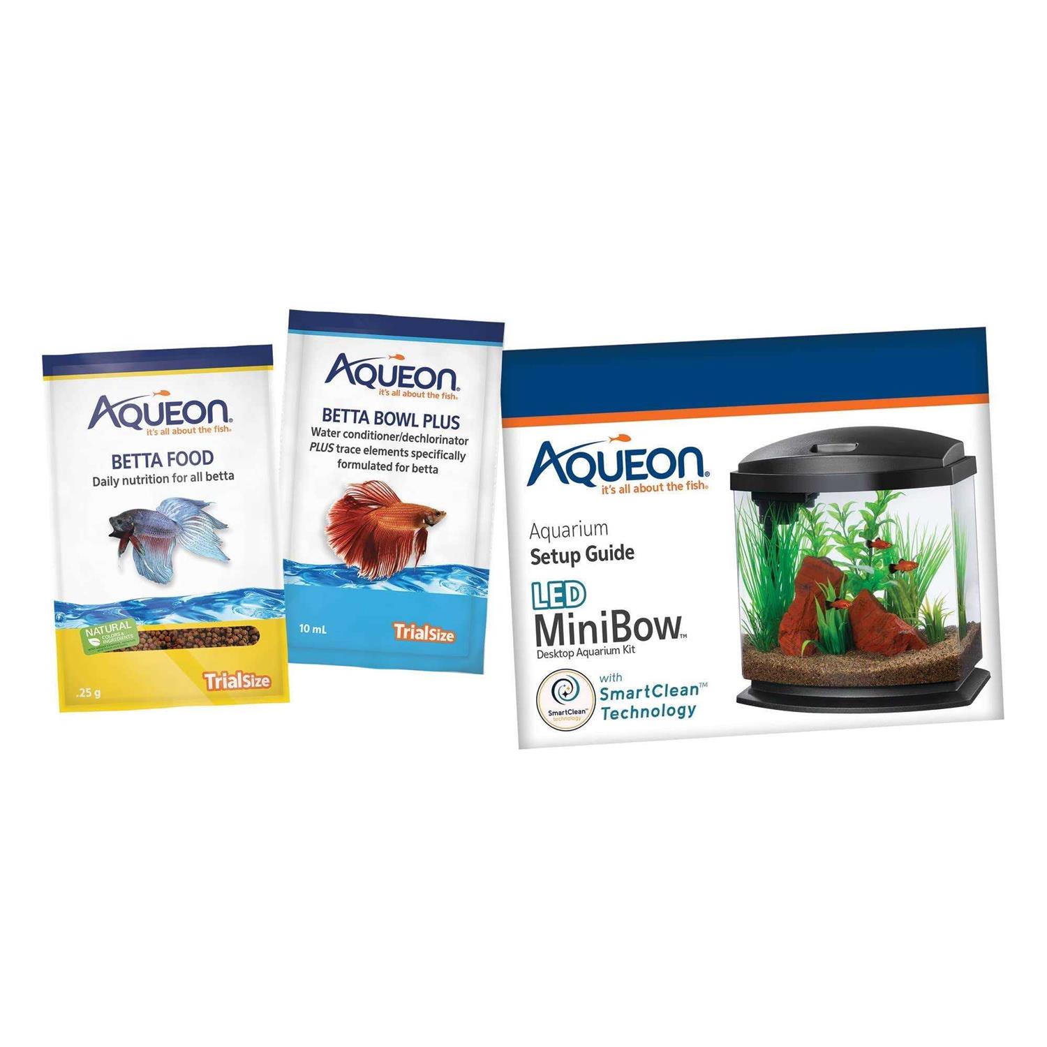 Aqueon LED BettaBow 2.5 SmartClean Aquarium Kit Black - Pet Supplies online store