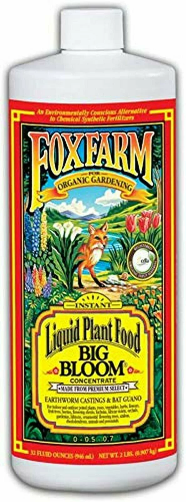 FoxFarm FX14002 Big Bloom Liquid Concentrate, 1 Quart(.1-Pack) - Curated Treasures Market