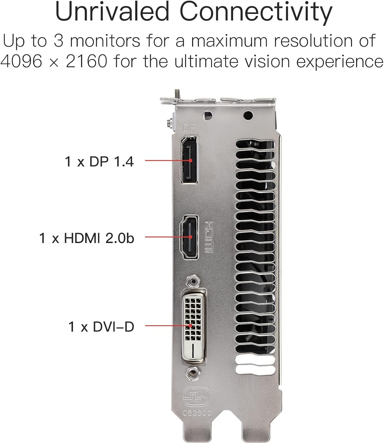KAER AMD Radeon RX 550 Computer Graphics Card 4GB, GDDR5, 128 Bit, DirectX 12, PCI Express 3.0, DP HDMI DVI-D, Desktop Gaming Video Card, Computer GPU