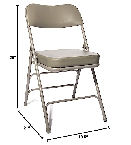 Vinyl Upholstered Folding Chair (2 Pack) - Heavy Duty Ultra Padded 2