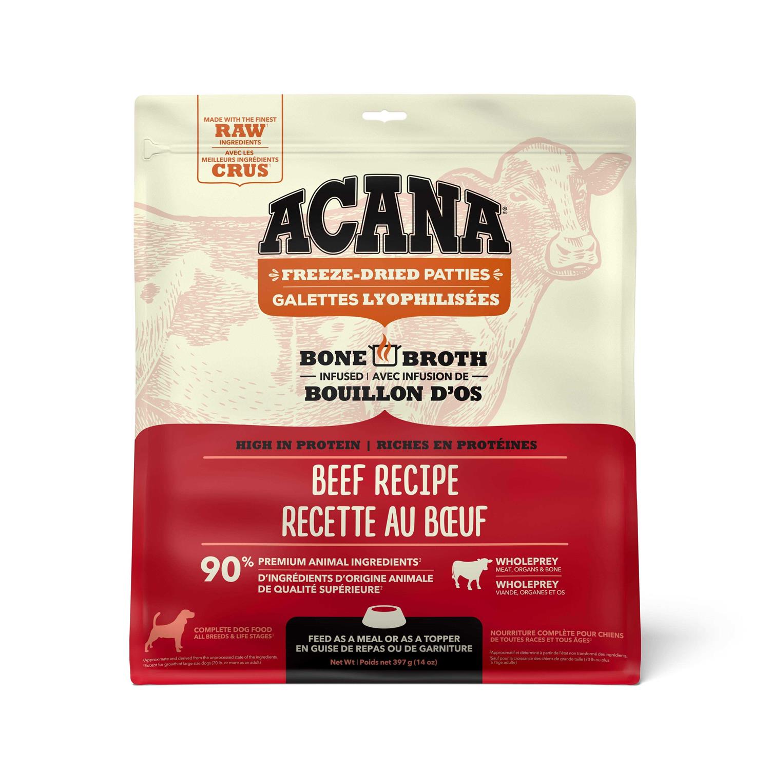 Acana Ranch-Raised Beef Recipe Freeze Dried Dog Food - Pet Supplies online store