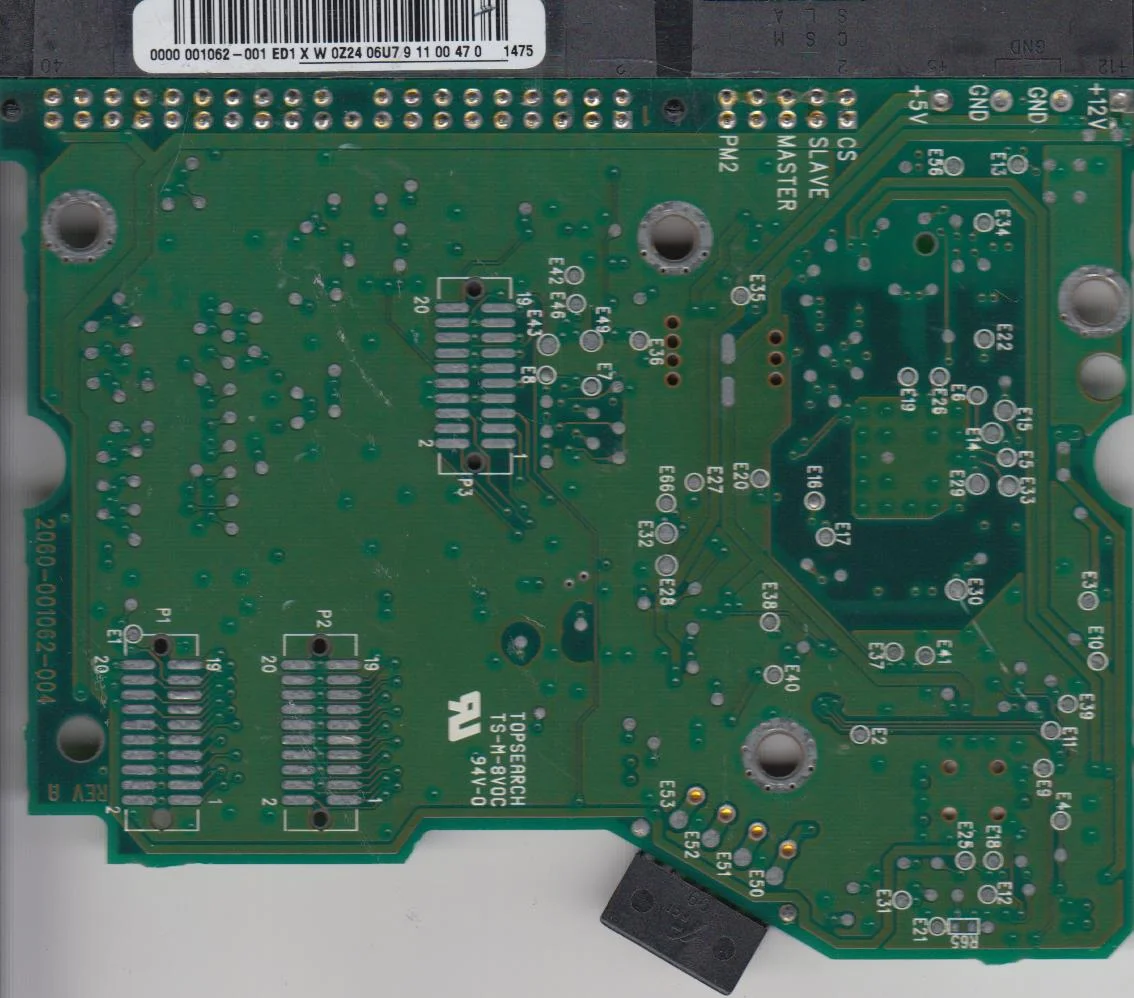 WD800BB-32BSA0, 0000 001062-001 ED1, WD IDE 3.5 PCB