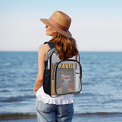Clear Backpack Heavy Duty Transparent Backpack for Security Travel Work