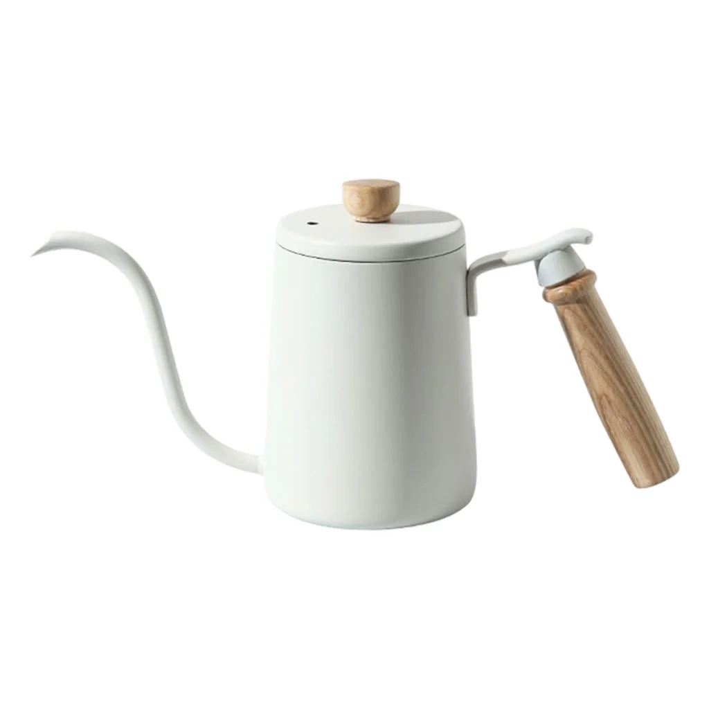 Stainless Gooseneck Tea Kettle Kitchen Dorm , White