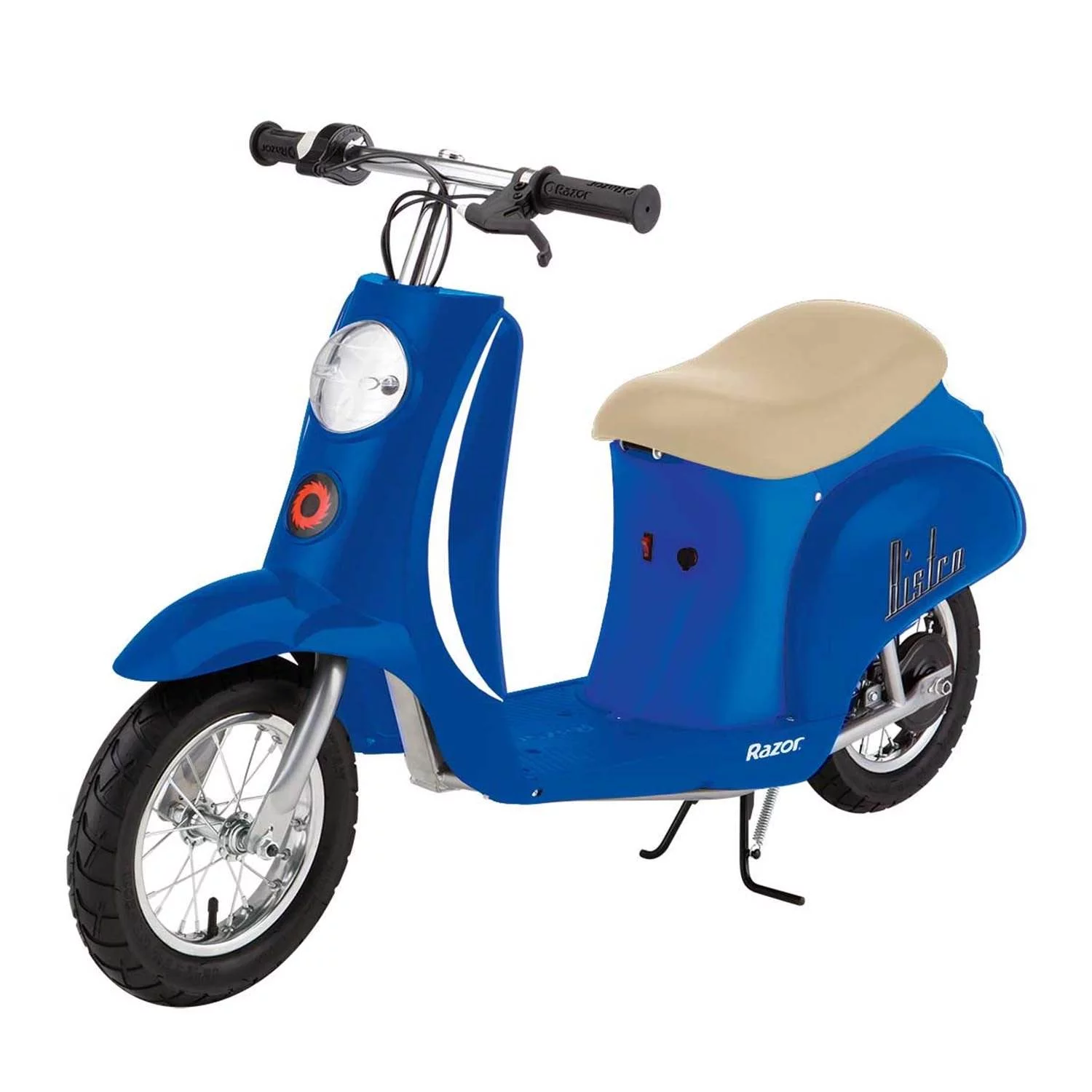 Razor Pocket Mod Miniature Euro 24V Electric Retro Scooters, 1 Blue & 1 Red