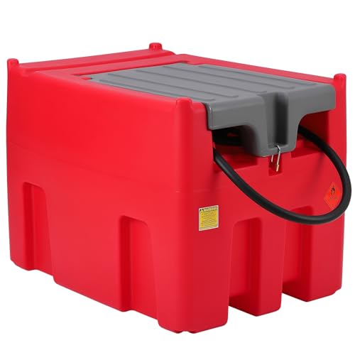 Portable Diesel Tank, 58 Gallon Fuel Tank w/ 12V Electric Fuel Transfer Pump, 10 GPM Diesel Transfer Tank with Auto Fueling Nozzle & 360° Swivel Connector w/ 13.1ft Hose, Black