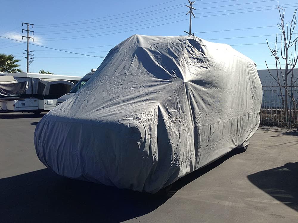 CarsCover Waterproof Class B RV High Top Conversion Van Cover Fit up to 25ft (310 inch) Sprinter, Minibus, Winnebago Era, Roadtrek, Airstream Interstate, Great West, Leisure Travel, Pleasure-Way