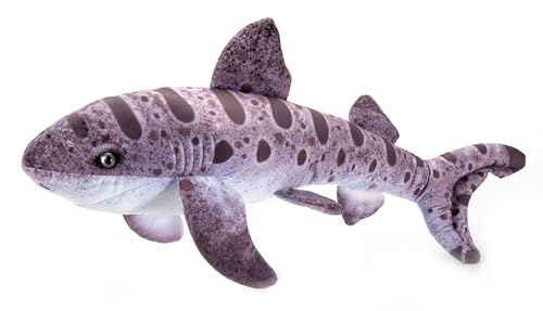 The Petting Zoo Leopard Shark Stuffed Animal Plushie, Gifts for Kids, Wild Onez Sealife Animals, Purple Shark Plush Toy, 26 inches